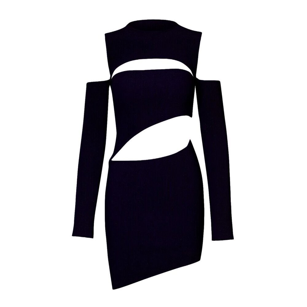 Baobab Violeta Cut Out Mini Dress Coal Womens Size Small - Picture 3 of 7